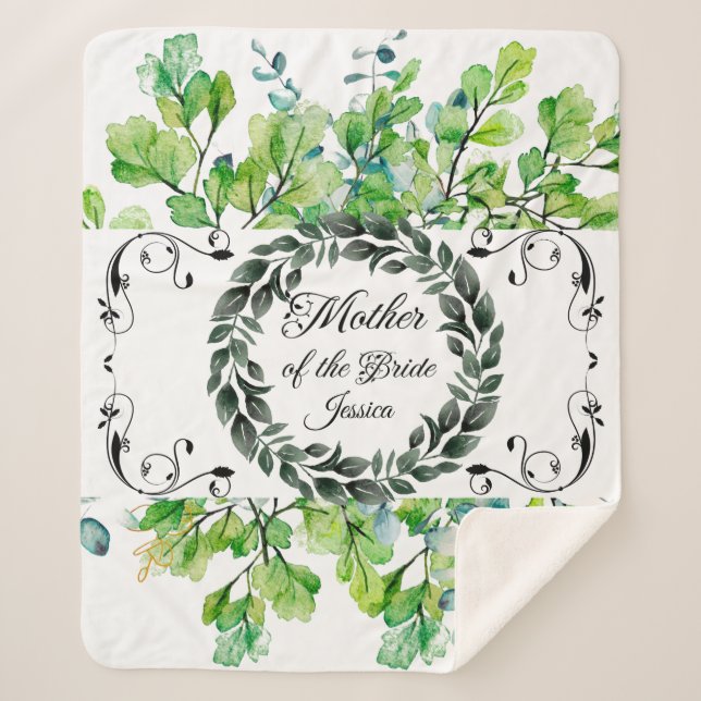 Cobertor Sherpa Mãe da Folhagem das Noivas, Vitoriana (Frente)