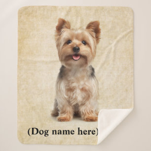 Cobertor Sherpa Mãe de Yorkie Personalizada