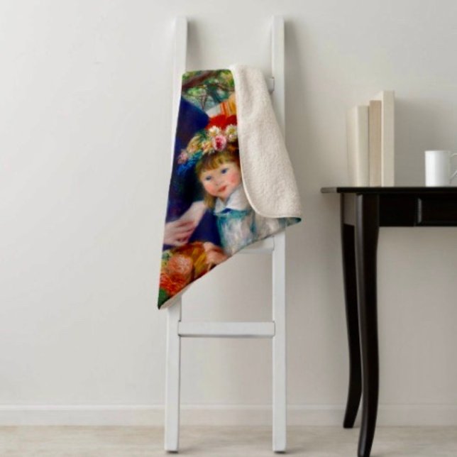 Cobertor Sherpa Mãe e Filho de Renoir (Criador carregado)