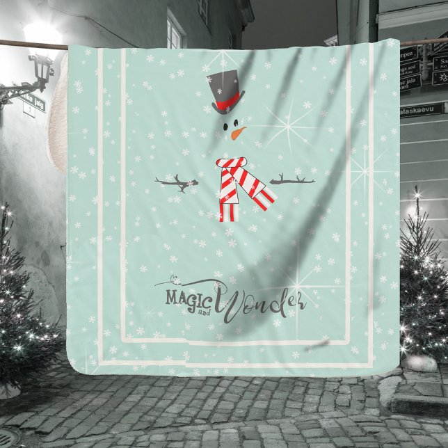 Cobertor Sherpa Magic e Maravilha Natal Snowman ID440 (Criador carregado)