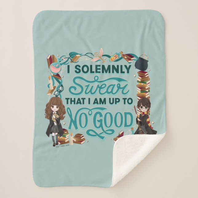 Cobertor Sherpa Magical Watercolor "I Solene Swear" (Frente)