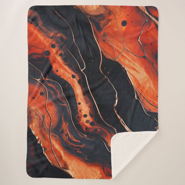 Cobertor Sherpa Magma Bloom (Frente)