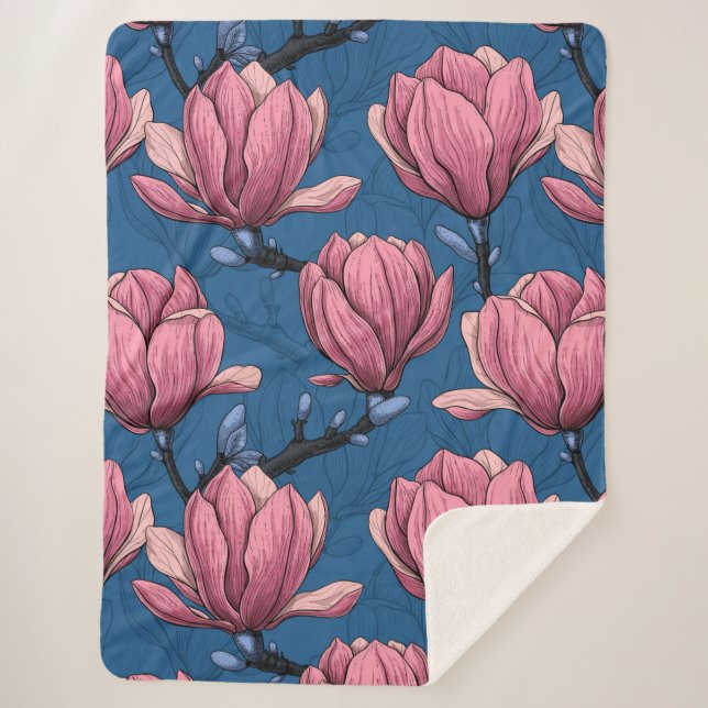 Cobertor Sherpa Magnolia Jardim (Frente)