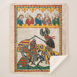 Cobertor Sherpa Maidens and Jousting
