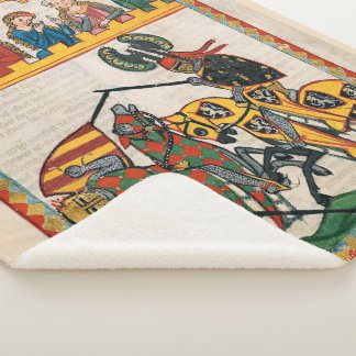 Cobertor Sherpa Maidens and Jousting