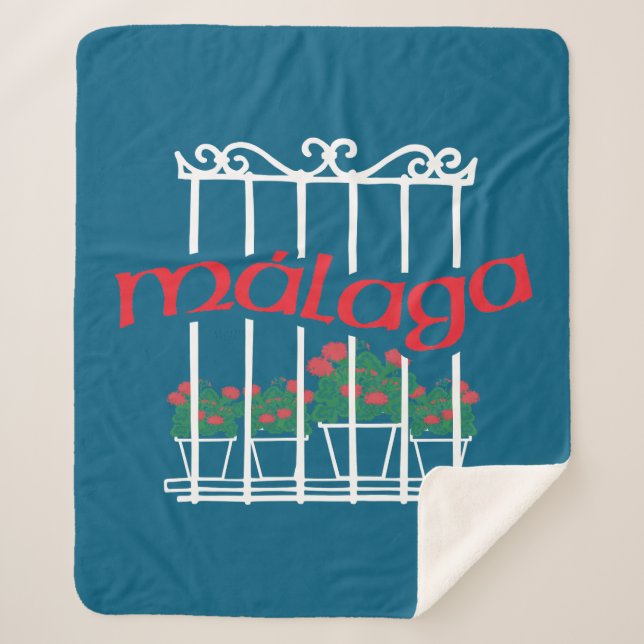 Cobertor Sherpa Malaga, window with flowers (Frente)