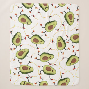 Cobertor Sherpa Malhação Avocado: Padrão de Vintagem Bonita