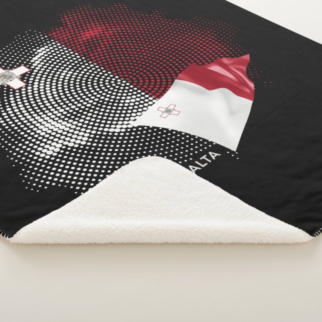 Cobertor Sherpa Malta flag (3/4)