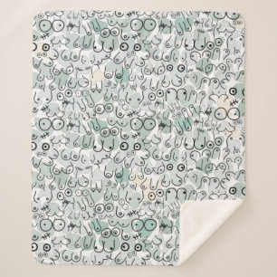 Cobertor Sherpa mama feminista pastel