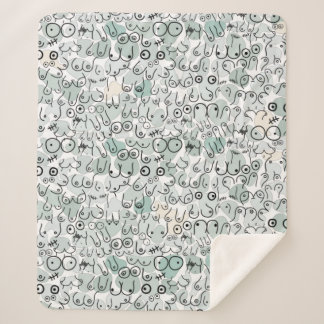 Cobertor Sherpa mama feminista pastel