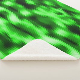 Cobertor Sherpa Manchado verde e preto pastilhas de vidro