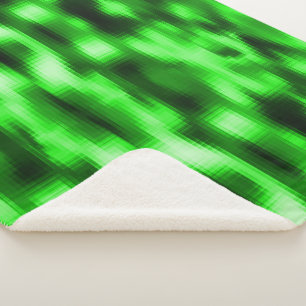 Cobertor Sherpa Manchado verde e preto pastilhas de vidro