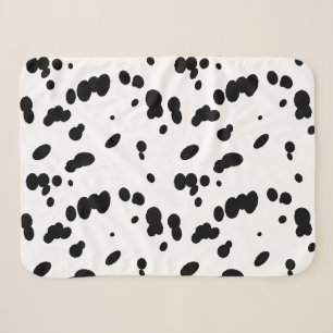 Cobertor Sherpa Manchas de dálmata preto e branco pelo de cachorro