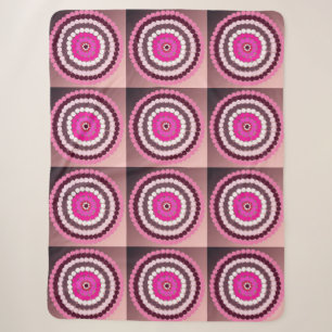 Cobertor Sherpa Manchas Rosa Visadas,