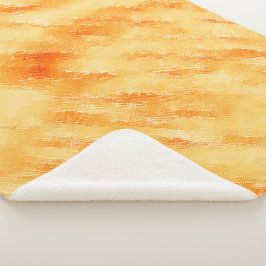 Cobertor Sherpa Manga russa amarela como pintura texturizada