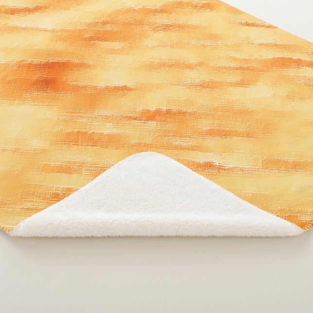 Cobertor Sherpa Manga russa amarela como pintura texturizada (3/4)