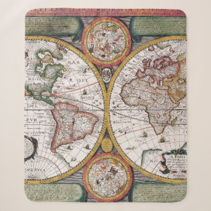 Cobertor Sherpa Mapa antigo antigo inspirado (12)