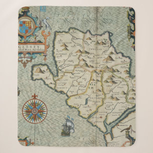 Cobertor Sherpa Mapa antigo antigo inspirado (7)