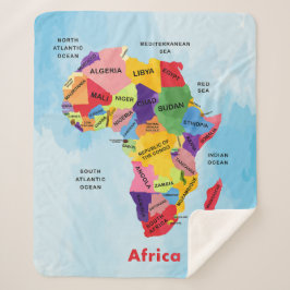 Cobertor Sherpa Mapa da África