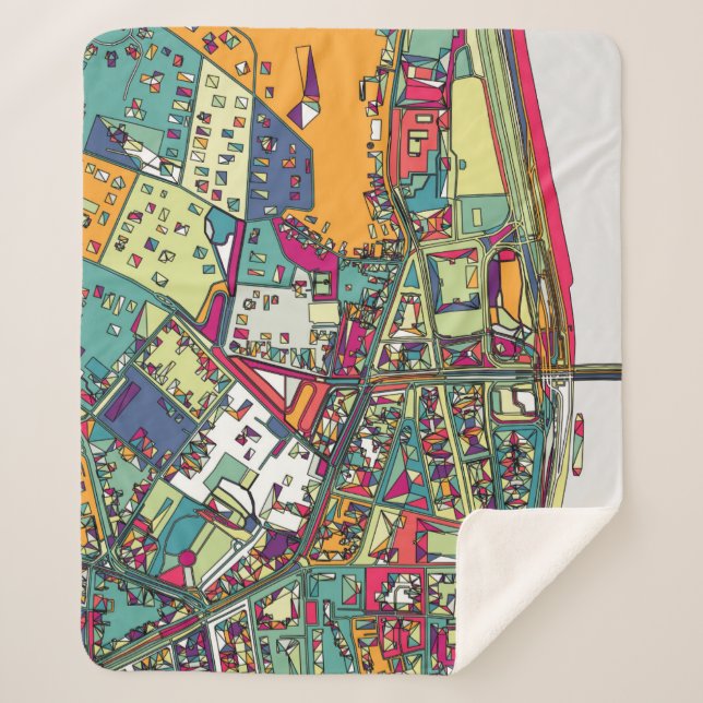 Cobertor Sherpa Mapa da cidade de Budapest, Hungria | (Frente)