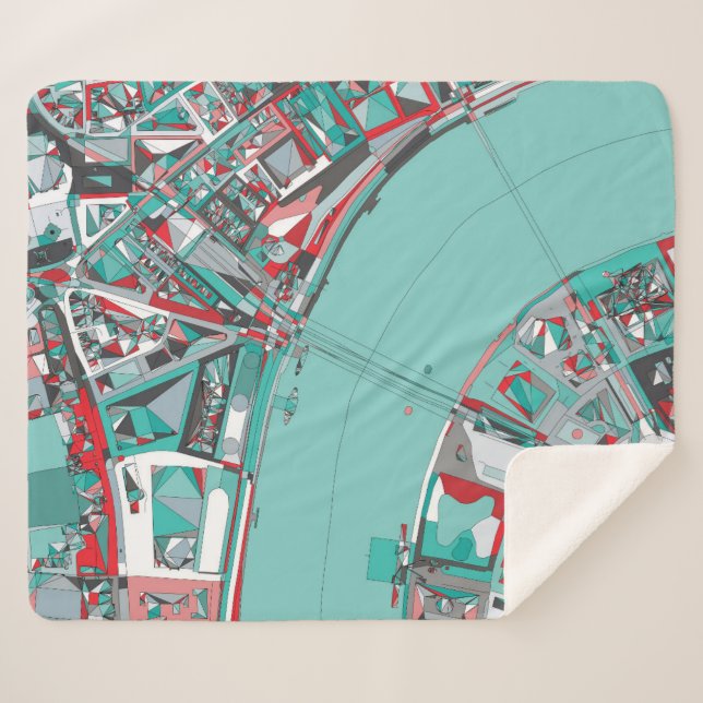 Cobertor Sherpa Mapa da estrutura da cidade de Londres (Frente (Horizontal))