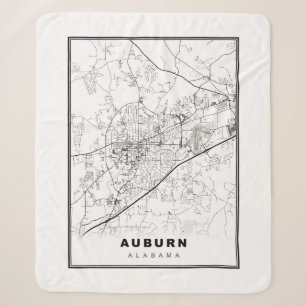 Cobertor Sherpa Mapa de Auburn