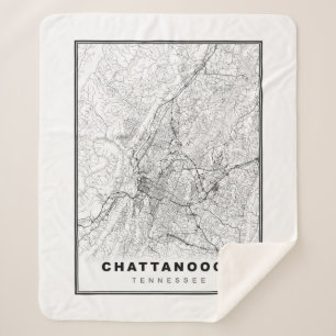 Cobertor Sherpa Mapa de Chattanooga