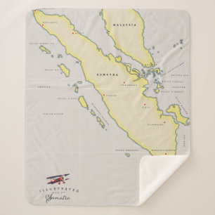 Cobertor Sherpa Mapa de Sumatra