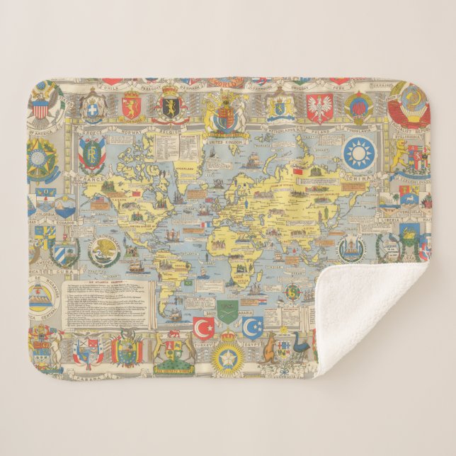 Cobertor Sherpa Mapa de United Nations do mundo (Frente (Horizontal))