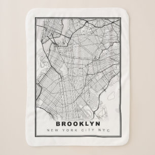 Cobertor Sherpa Mapa do Brooklyn