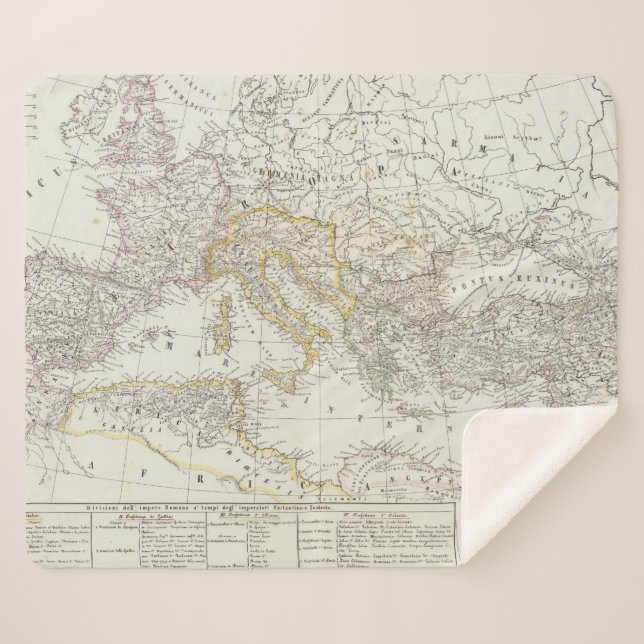 Cobertor Sherpa Mapa do mundo do hemisfério oriental (Frente (Horizontal))