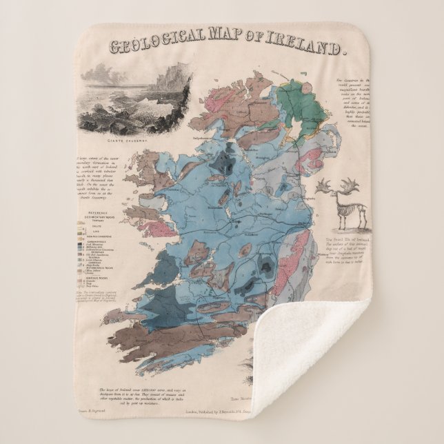 Cobertor Sherpa Mapa Geological de Ireland (Frente)