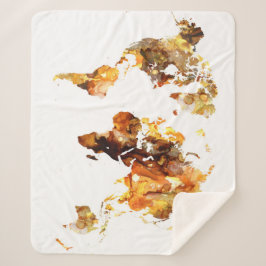 Cobertor Sherpa Mapa Mundial do design 102