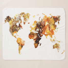 Cobertor Sherpa Mapa Mundial do design 102
