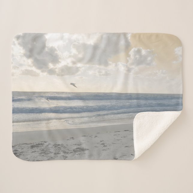 Cobertor Sherpa Mar Serene (Frente (Horizontal))