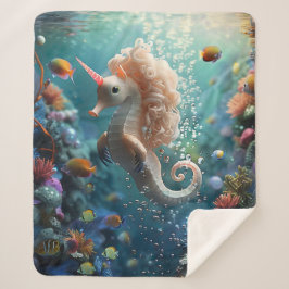Cobertor Sherpa Mar-Unicórnio