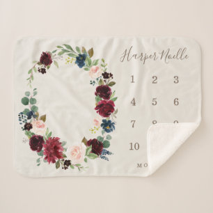 Cobertor Sherpa Marco do Bebê da Elegância de Queda