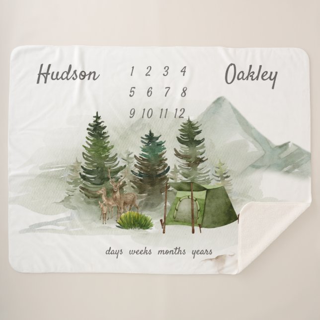 Cobertor Sherpa Marcos de Aventura ao Ar Livre (Frente (Horizontal))