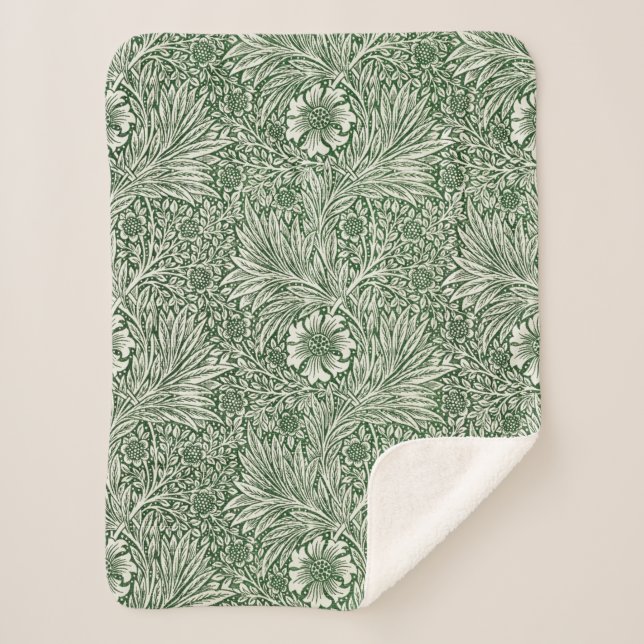 Cobertor Sherpa Marigold (por William Morris) (Frente)