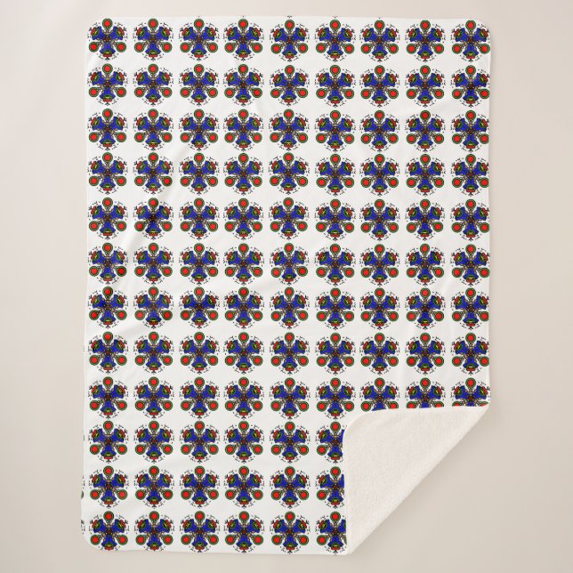 Cobertor Sherpa Marinha Real Zen (Frente)