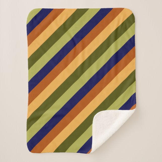 Cobertor Sherpa Marinho De Fava-De-Oliva-Boca-Pequena, Sherpa Blan (Frente)