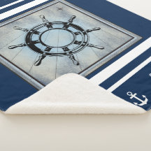 Marinho Náutico Tente Sherpa Sherpa Sherpa Blanket