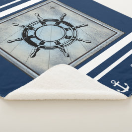 Cobertor Sherpa Marinho Náutico Tente Sherpa Sherpa Sherpa Blanket