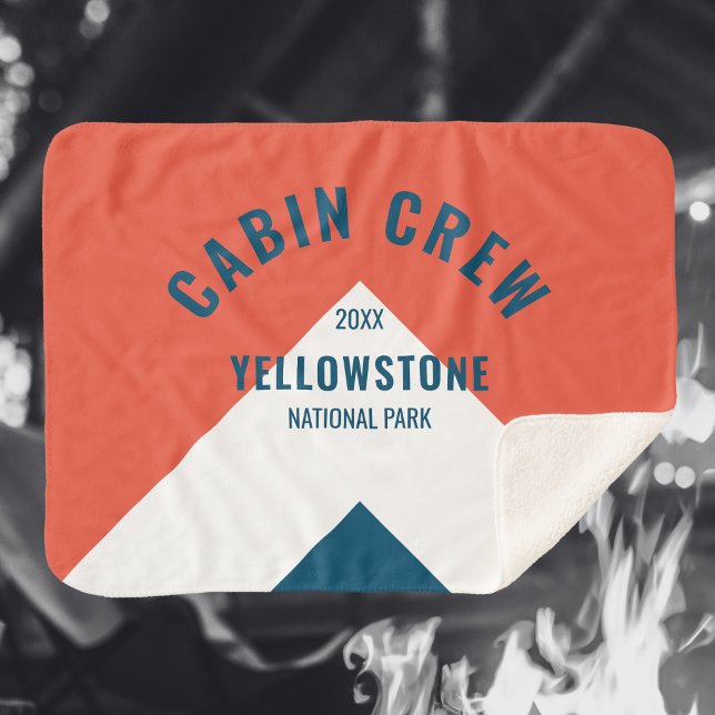 Cobertor Sherpa Marinho Vermelho de Destino Peronalizado da Tripul (Criador carregado)