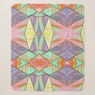 Cobertor Sherpa Mármore Líquido Abstrato Geométrico Pastel