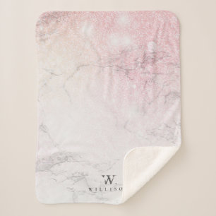 Cobertor Sherpa Mármore luxuoso design personalizado