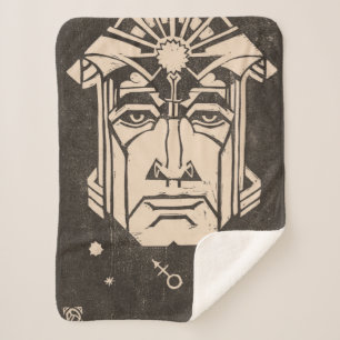Cobertor Sherpa Mars Ares Deus da Guerra Mito Grego Negro