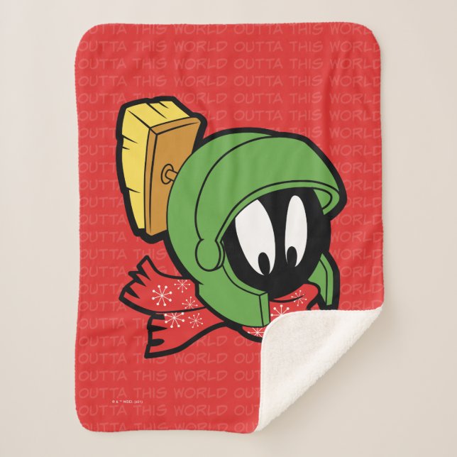 Cobertor Sherpa MARVIN MARTIAN™ "Outta This World" Holiday (Frente)