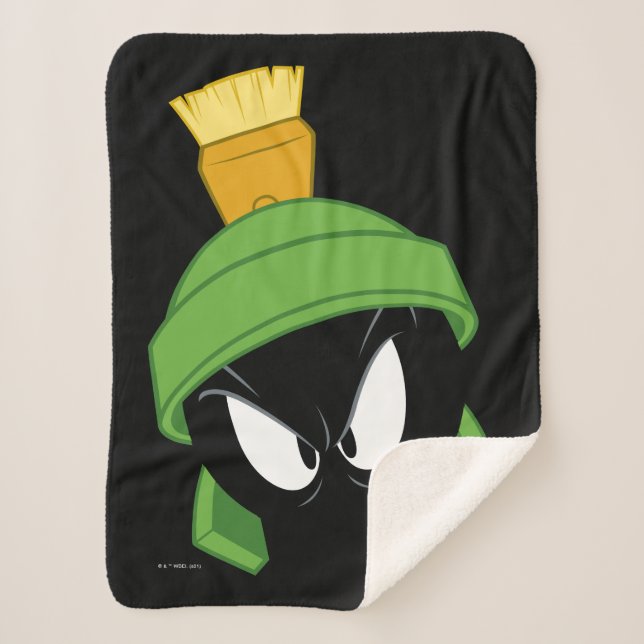 Cobertor Sherpa MARVIN, O MARTIAN™ Angry Face (Frente)