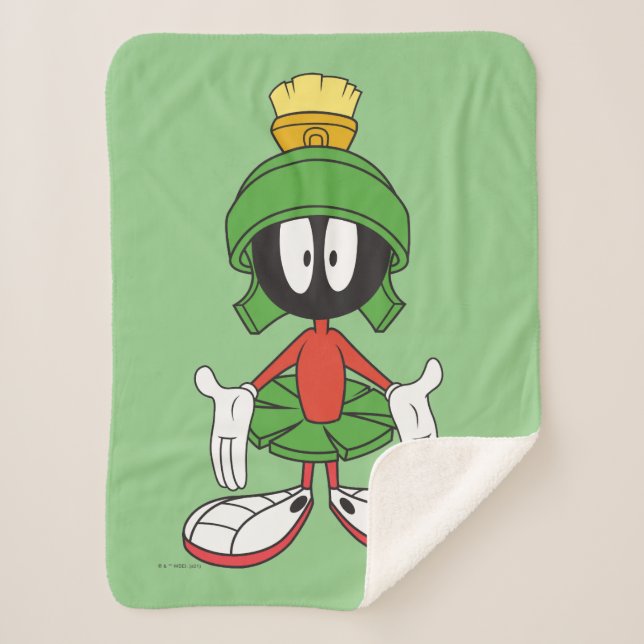 Cobertor Sherpa MARVIN THE MARTIAN™ Confused (Frente)